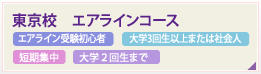 東京校　エアラインコース エアライン受験初心者 大学3回生以上または社会人 大学２回生まで